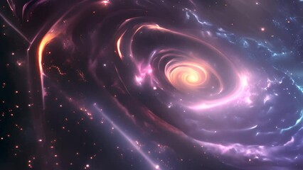 Sticker - Spiral Galaxy with Vibrant Cosmic Colors with Ai generated.
