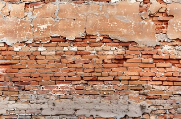 Poster - Old Red Brick Wall Texture with Copy Space