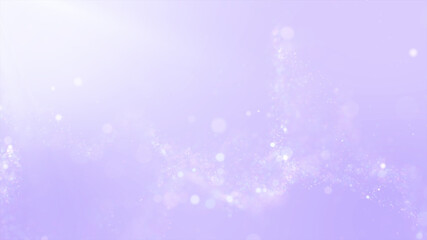Poster - Light purple background with gentle gradient, abstract bokeh effects, and tiny sparkling particles.