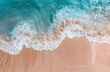 © MD - Top View of Beautiful Sandy Beach with Blue Waves