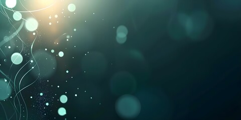 Poster - Blue glowing dots on dark gradient background symbolize modern tech integration. Concept Technology, Innovation, Modern Design, Integration, Futuristic Concept