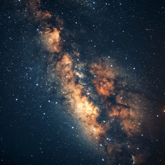 panorama milky way galaxy with stars and space dust in the universe