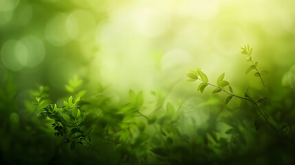 Wall Mural - Green gradient background. Abstract blurry fresh green background