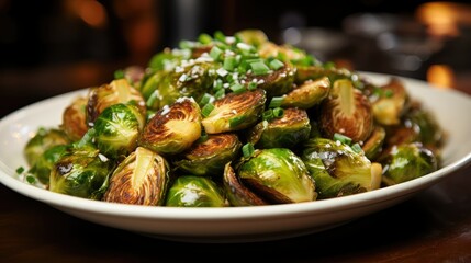 Canvas Print - roasted brussel sprouts