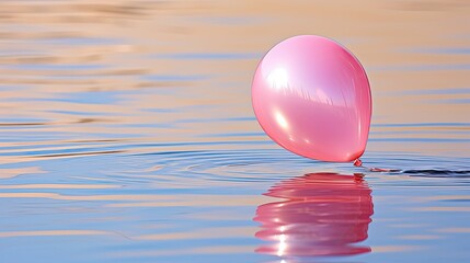 Wall Mural - helium balloons pink