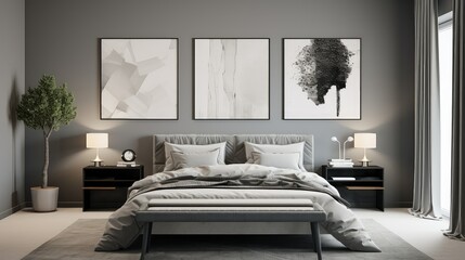 Canvas Print - serene grey paint