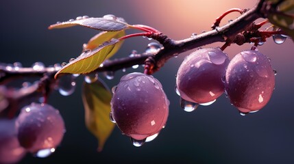 Wall Mural - water branch plum isolated
