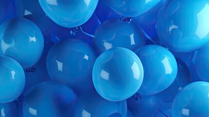 Sticker - artistic blue balloon background