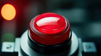 Canvas Print - pedestrian red light button