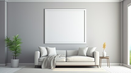 Sticker - minimalist blank gray wall