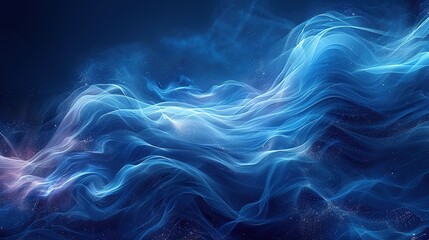 Fototapete - abstract design background light science futuristic digital technology glow wave blue space illustration