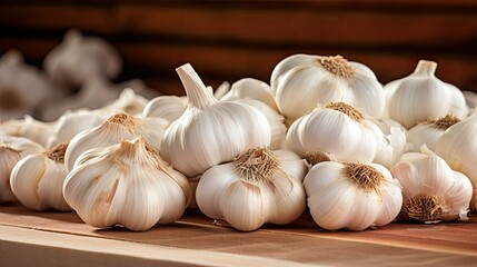 Poster - cooking raw garlic fresh