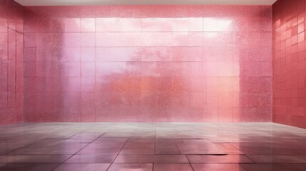 Wall Mural - tiles pink square