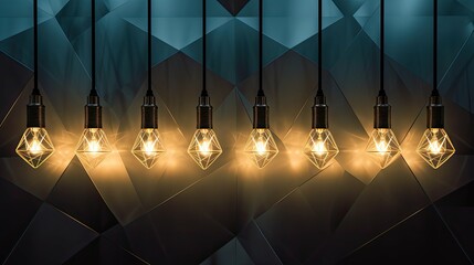 Canvas Print - unique light bulb polygonal