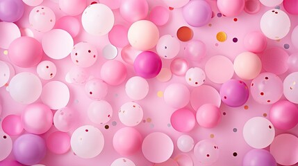 Canvas Print - scattered pink polka dots background