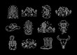 © cddesign.co - Set of vector western-inspired vector line art illustrations.