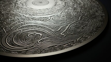 Poster - luxurious silver foil texture