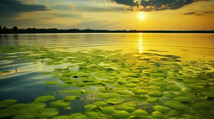 Wall Mural - water algae lake