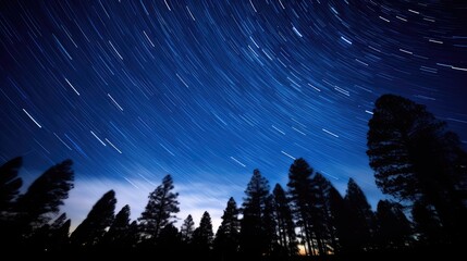 Canvas Print - stars dark blue sky