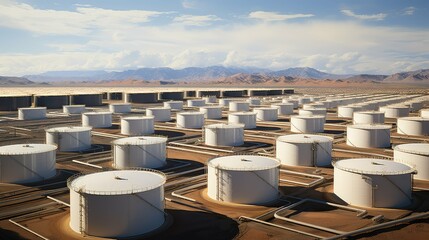 Canvas Print - capacity oil tanks