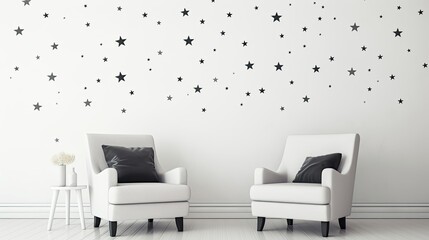 Canvas Print - celestial stars on wall