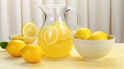 Sticker - pitcher lemonade lemon yellow