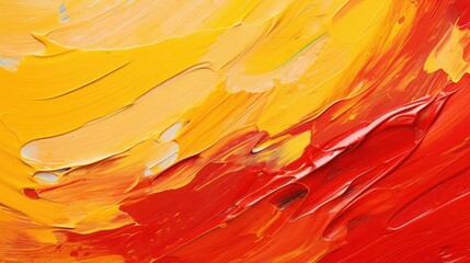 Poster - orange oil paint stroke