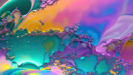 Poster - Abstract color splash, exploding colorful pigments, particles artistic concept background.