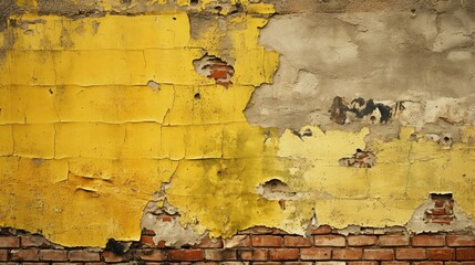 Poster - weathered yellow brick background