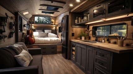 Wall Mural - leather rv interior