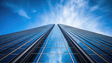 Canvas Print - heavens blue sky vertical