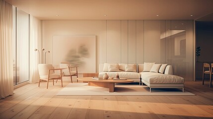 Poster - soft blurred room interior design