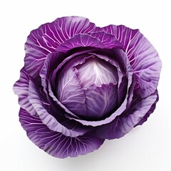 Wall Mural - red cabbage isolated on white background