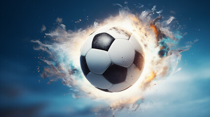 Wall Mural - soccer ball colorful illustration background