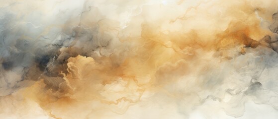 Wall Mural - Subtle grey and beige watercolor splash background, merging softly,