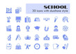 © agusraharj - school for education dualtone blue style icon set