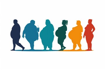 Poster - A group of people standing in a line, suitable for business or event concepts