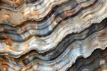 Poster - Close-up shot of a unique rock pattern, perfect for background or texture use