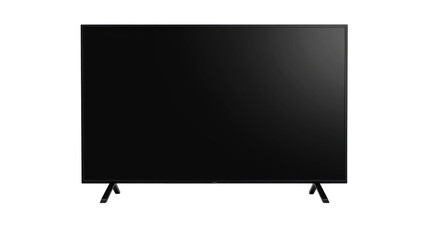 Fototapete - large modern black TV, PNG file of isolated cutout object on transparent background.
