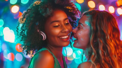 Poster - Friends Enjoying Nightclub Party