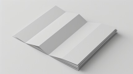 Poster - A stack of white folded paper on a table, perfect for office or education concepts