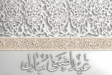 Wall Mural - Illustration of Eid mubarak and Aid said. beautiful islamic and arabic background of calligraphy wishes Aid el fitre and el adha greeting moubarak and mabrok for Muslim Community festival.