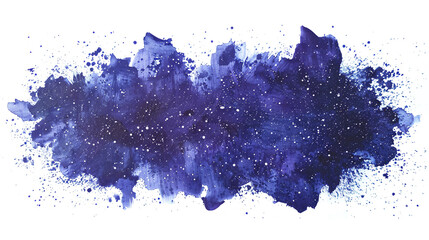 a dense, blotchy patch of indigo acrylic paint, stippled effect on a solid white background, resembl