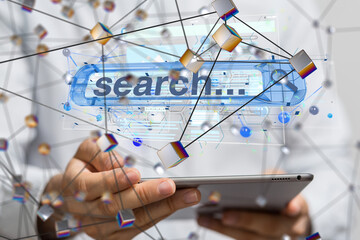 web develop interface web application in hand