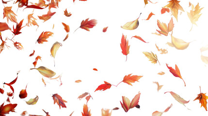 Wall Mural - beautiful autumn leaves too. colorful leaves on a white background