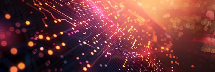 a computer circuit board with many lights