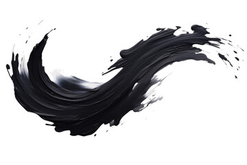 Monochromatic artwork featuring a powerful wave crashing on a transparent background