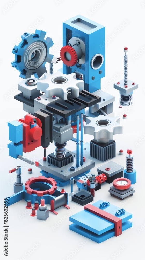 model of AIintegrated marketing automation tools on a white background