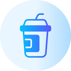 Wall Mural - Soft drink gradient icon