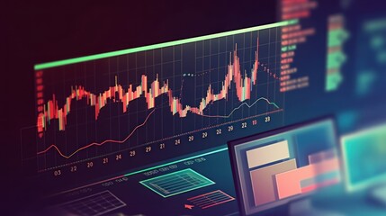 Wall Mural - Finance chart,stock market business and exchange financial growth graph. Stock market investment trading graph growth.